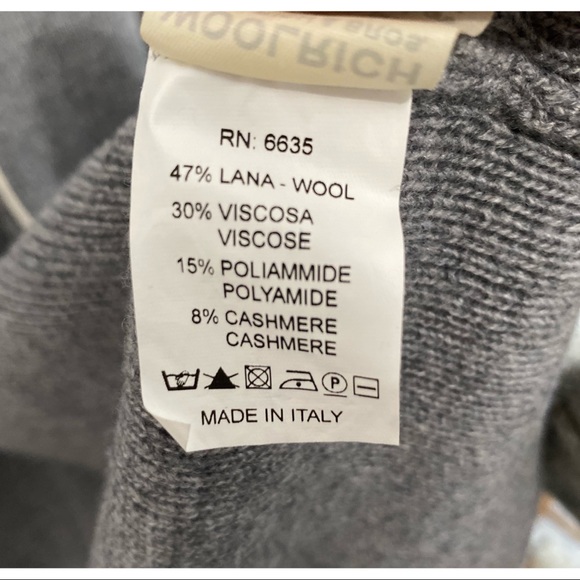 John Rich Woolrich Grey Long Oversized Cardigan with Pockets - Picture 3 of 5